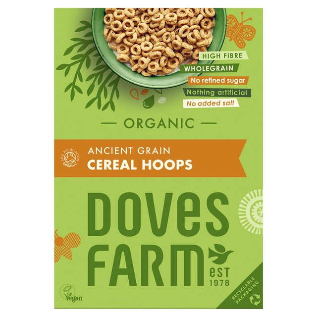 Doves Farm Organic Ancient Grain Cereal Hoops 300g Botiga