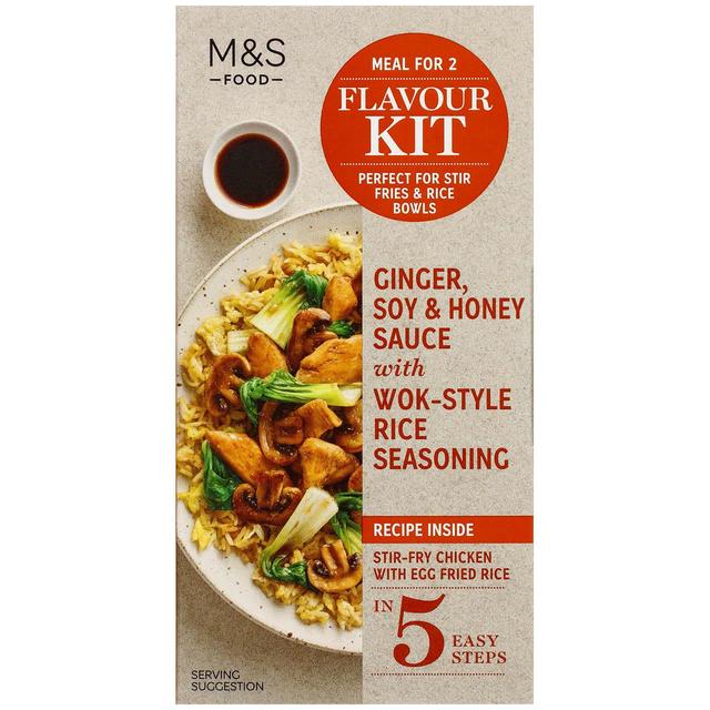 M&S Ginger Soy & Honey Sauce with Rice Seasoning 47g Botiga