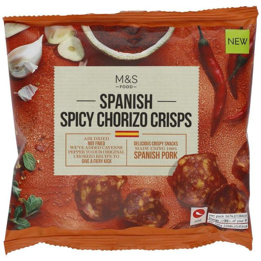 M&S Spanish Spicy Chorizo Crisps 25g Botiga