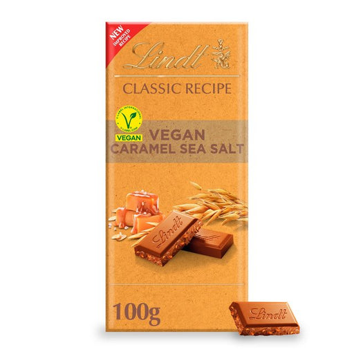 Lindt Classic Recipe Vegan Salted Caramel Chocolate Bar 100g Botiga