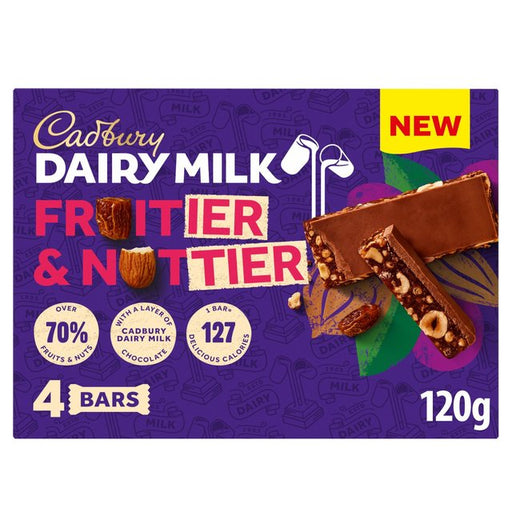 Cadbury Dairy Milk Fruitier & Nuttier Chocolate Bars 120g Botiga