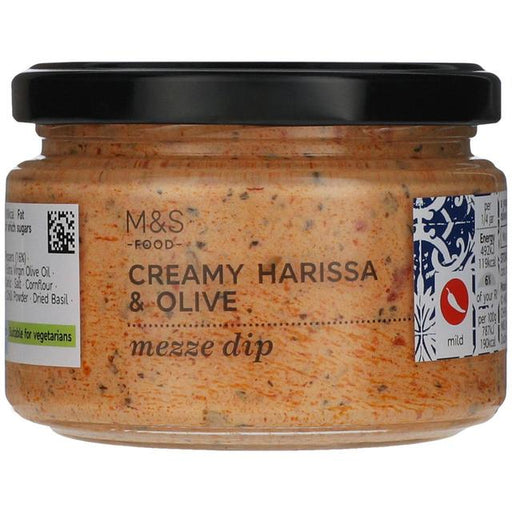 M&S Creamy Harissa & Olive Mezze Dip 250g Botiga