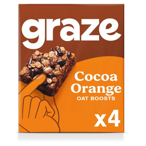 Graze Vegan Cocoa Orange Snack Bars 4 per pack Botiga