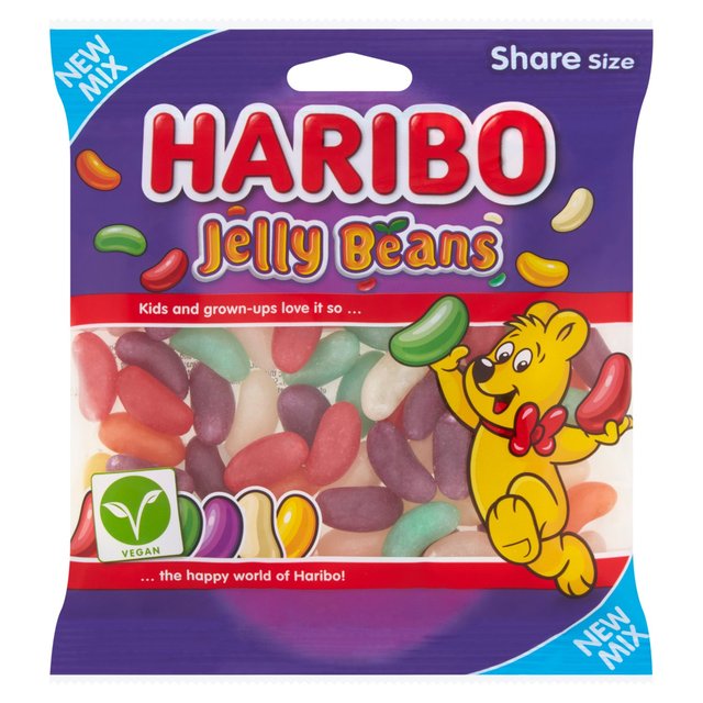 Haribo Jelly Beans Vegan Sweets Sharing Bag 140g Botiga