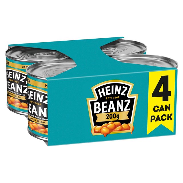 Heinz Baked Beans in Tomato Sauce 4 x 200g Botiga