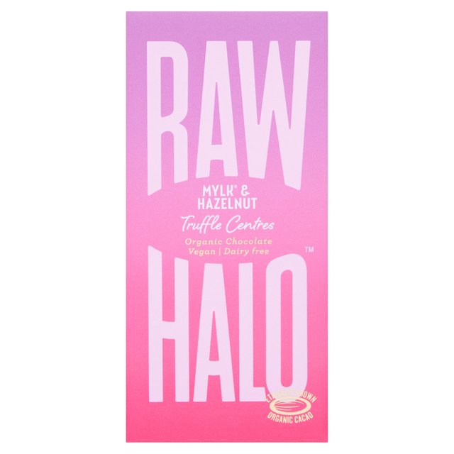 Raw Halo Mylk & Hazelnut Truffle Centres Vegan Chocolate Bar 90g Botiga