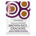 Clearspring Organic Japanese Brown Rice Crackers - Black Pepper & Tamari 40g Botiga