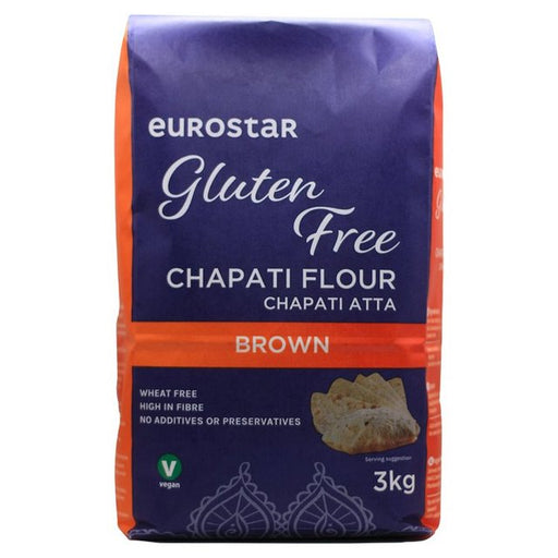 Eurostar Gluten Free Chapati Flour Brown 3kg Botiga