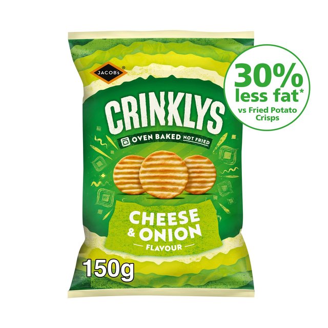 Jacob's Crinklys Cheese & Onion Snacks Share Bag 150g Botiga