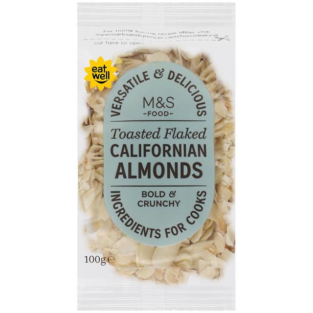 M&S Toasted Flaked Californian Almonds 100g Botiga