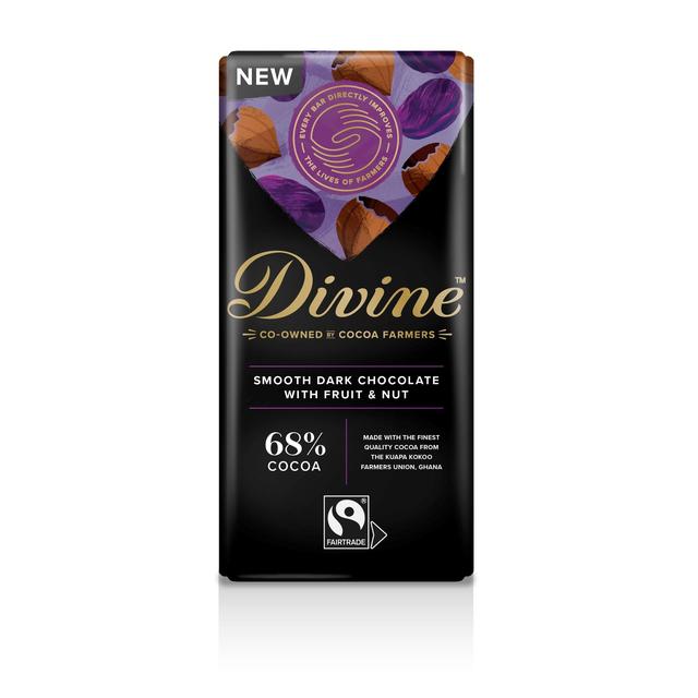 Divine 68% Dark Chocolate with Fruit & Nut 90g Botiga