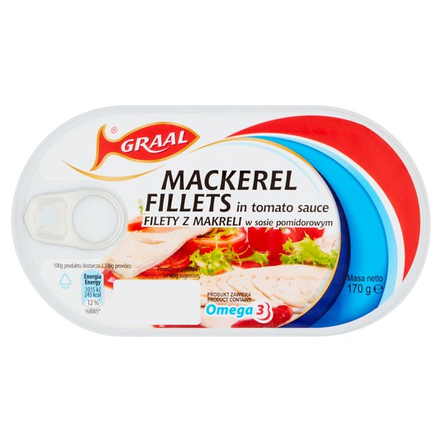 Graal Mackerel Fillets in Tomato Sauce 170g Botiga