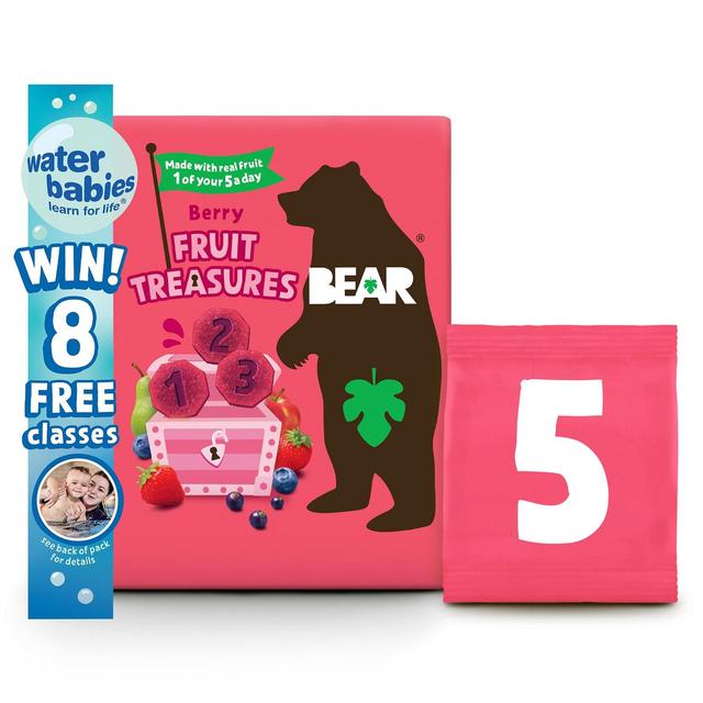 Bear Treasures Kids Snack 3+ Years Berry Flavour 5 x 20g Botiga