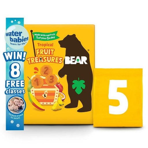 Bear Treasures Kids Snack 3+ Years Tropical Flavour 5 x 20g Botiga