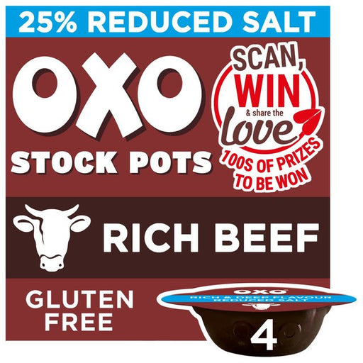 Oxo Stock Pots Reduced Salt Beef 4 x 20g Botiga