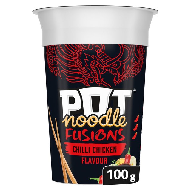 Pot Noodle Fusions Chilli Chicken Instant Snack Noodle 100g Botiga