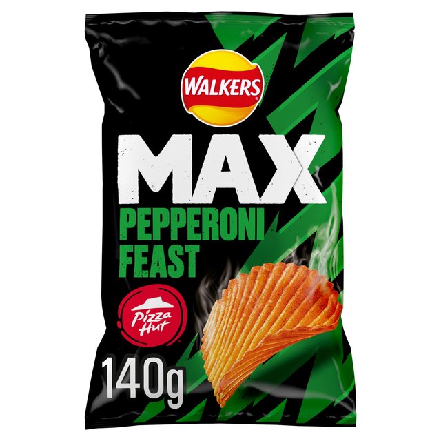 Walkers Max Pizza Hut Pepperoni Feast Sharing Crisps 140g Botiga