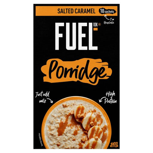 FUEL10K Porridge Sachets Salted Caramel 10 x 36g Botiga