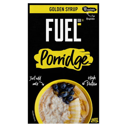 FUEL10K Porridge Sachets Golden Syrup 10 x 36g Botiga