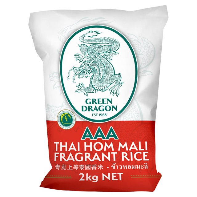 Green Dragon Thai Fragrant Jasmine Hom Mali Rice 2kg Botiga