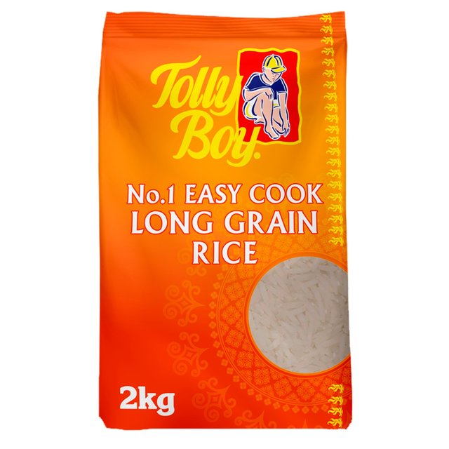 Tolly Boy Easy Cook Long Grain Rice Parboiled 2kg Botiga