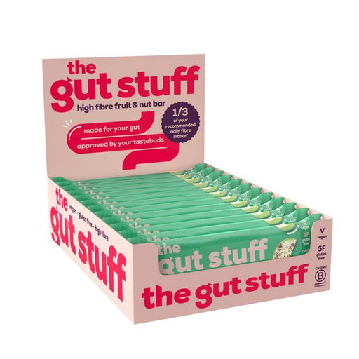 The Gut Stuff Apple & Cinnamon High Fibre Fruit & Nut Box of Bars 12 x 35g Botiga