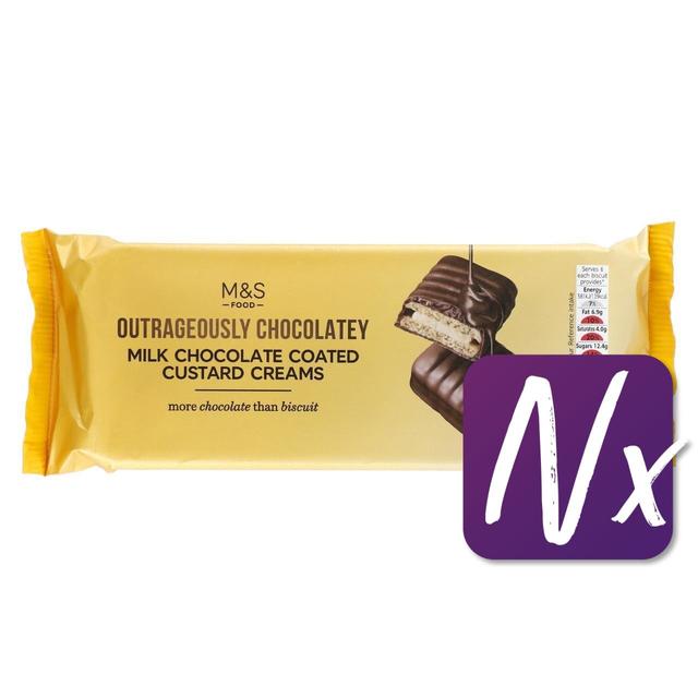 M&S Milk Chocolate Coated Custard Cream 162g Botiga