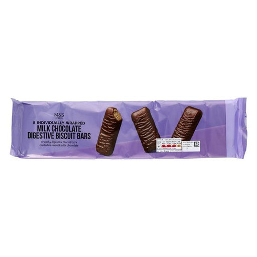 M&S 8 Chocolate Digestive Biscuit Bars 182g Botiga