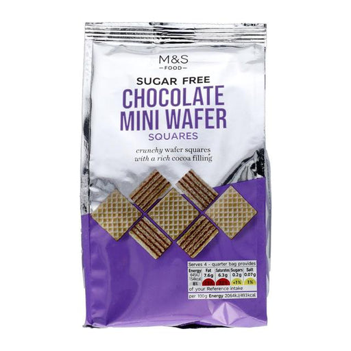 M&S Sugar Free Chocolate Wafer Squares 125g Botiga