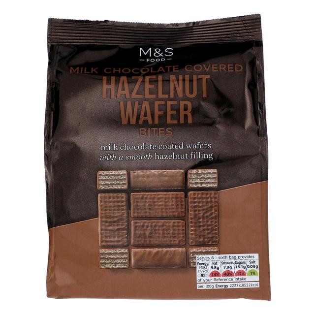 M&S Milk Chocolate Hazelnut Wafer Bites 200g Botiga