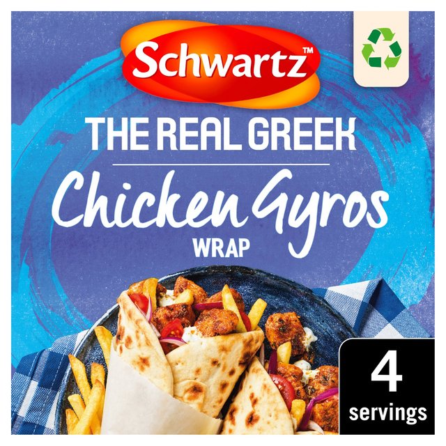 Schwartz x The Real Greek Chicken Gyros Wrap 20g Botiga