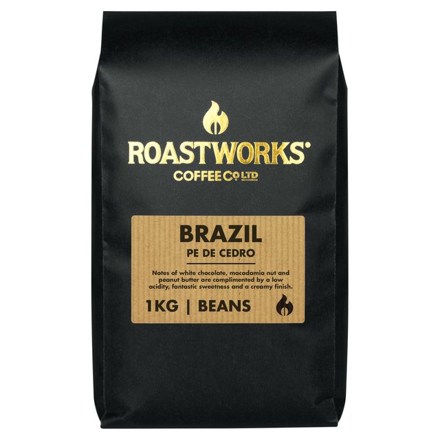 Roastworks Pe De Cedro Brazil Whole Bean Coffee 1kg 1kg Botiga