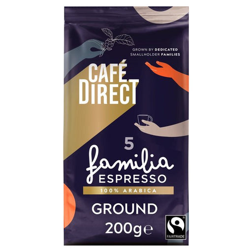 Cafedirect Fairtrade Familia Espresso Ground Coffee 200g Botiga