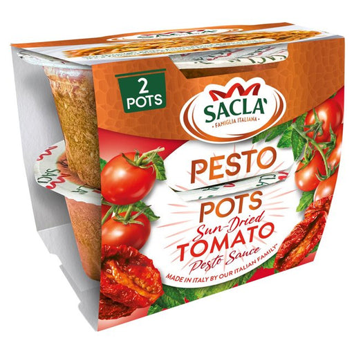 Sacla' Sun Dried Tomato Pesto Pots 2 x 45g Botiga