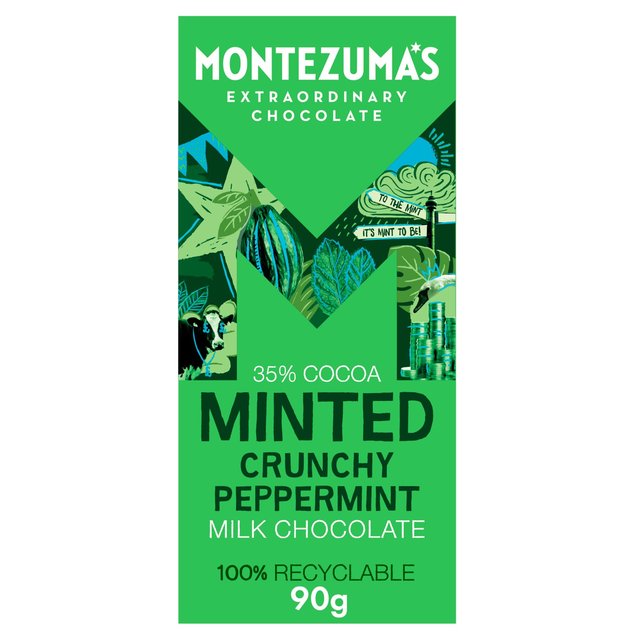 Montezuma's Minted Peppermint Milk Chocolate Bar 90g Botiga