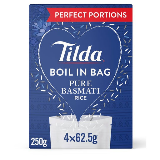 Tilda Boil in the Bag Pure Basmati Rice 4 x 62.5g Botiga