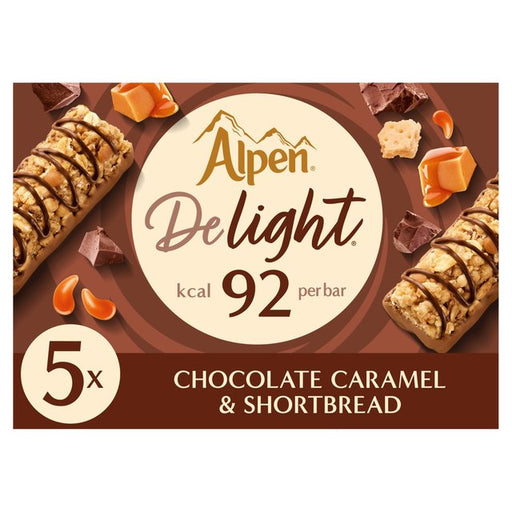 Alpen Delight Cereal Bars Chocolate, Caramel & Shortbread 5 per pack Botiga