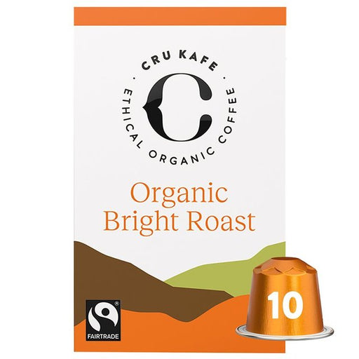 CRU Kafe Organic Fairtrade Bright Roast Pods 10s 10 per pack Botiga