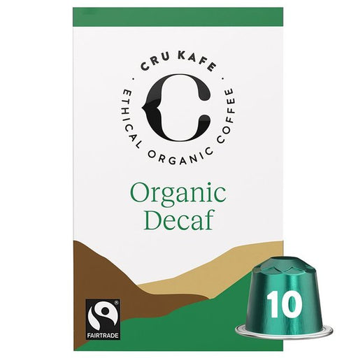 CRU Kafe Organic Fairtrade Decaf Pods 10s 10 per pack Botiga