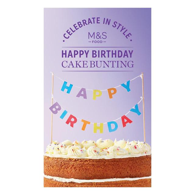 M&S Happy Birthday Cake Bunting N/A Botiga