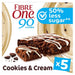 Fibre One 90 Calorie Cookies & Cream Drizzle Squares Snack Bars 5 x 24g Botiga