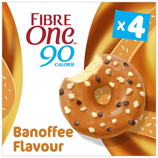 Fibre One 90 Calorie Doughnuts Banoffee Flavour 4 x 23g Botiga