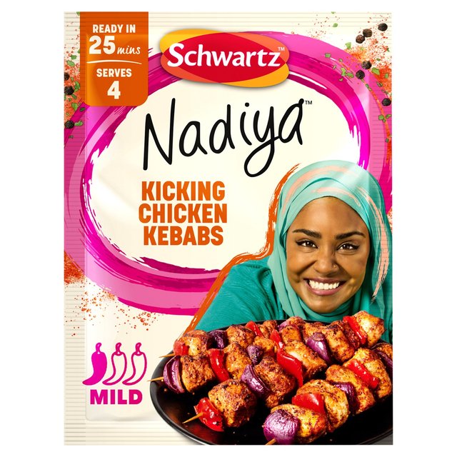 Schwartz x Nadiya Kicking Chicken Kebabs Recipe Mix 25g Botiga