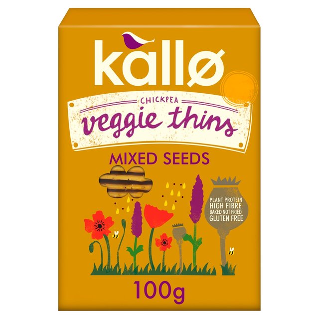 Kallo Veggie Thins Mixed Seeds 100g Botiga