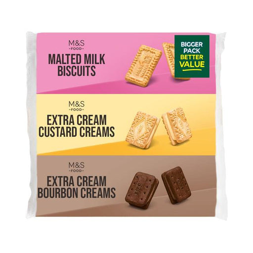 M&S Extra Cream Triple Pack Biscuits 550g Botiga