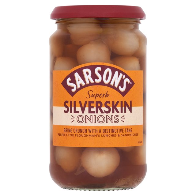 Sarson's Medium & Tangy Silverskin Onions 460g Botiga