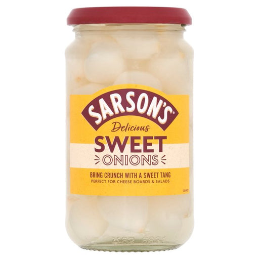 Sarson's Sweet & Mild Silverskin Onions 460g Botiga