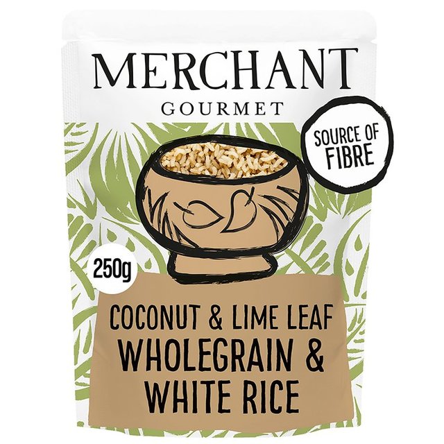 Merchant Gourmet Coconut & Lime Wholegrain & White Microwave Rice 250g Botiga