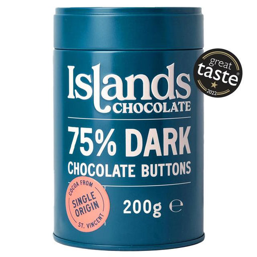 Islands Chocolate 75% Dark Chocolate Buttons 200g Botiga