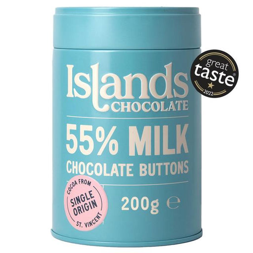 Islands Chocolate 55% Milk Chocolate Buttons 200g Botiga